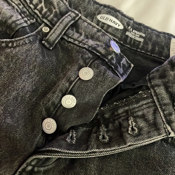 Old Navy- OG straight high rise jeans - size 14 - black denim - Picture 9 of 13